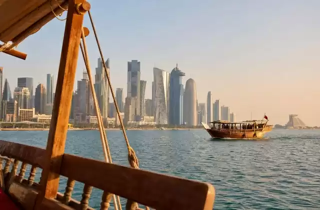A partir de um passeio de dhow