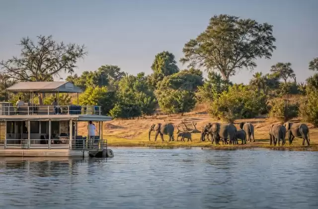 Navegação perto do Parque Nacional de Chobe