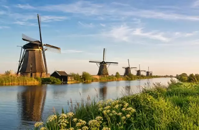 Os moinhos de Kinderdijk