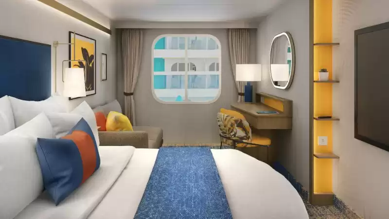 Cabine familiar interior com vista para o Surfside