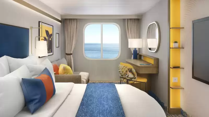 Cabine com vista para o mar